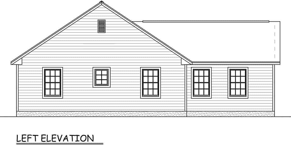 Ranch, Traditional House Plan 40677 with 3 Beds, 2 Baths, 2 Car Garage Picture 2