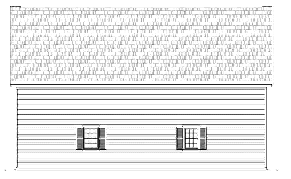 Cottage, Country 4 Car Garage Plan 40884 Picture 2