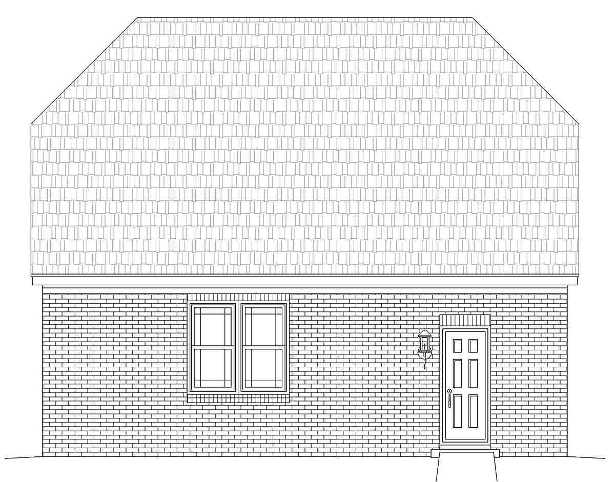 Country, French Country, Traditional 2 Car Garage Plan 40886 Picture 2