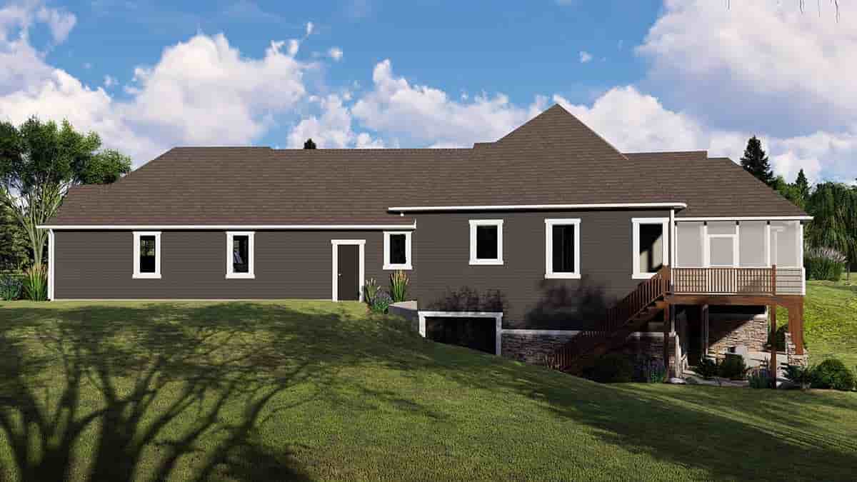 Country, Craftsman, Ranch House Plan 51854 with 4 Beds, 4 Baths, 3 Car Garage Picture 1
