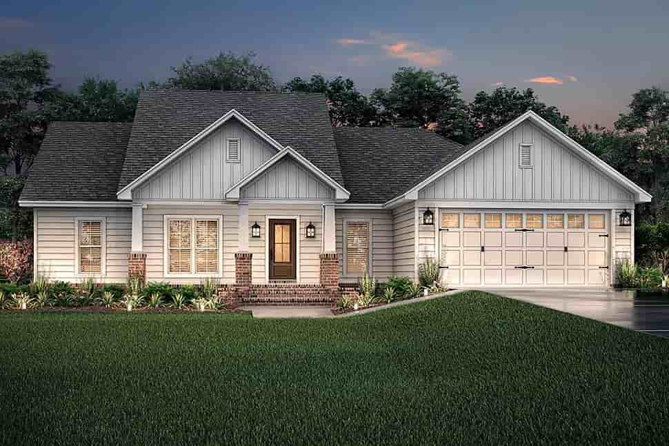 Cottage, Country, Craftsman, Traditional House Plan 56902 with 3 Beds, 2 Baths, 2 Car Garage Picture 2