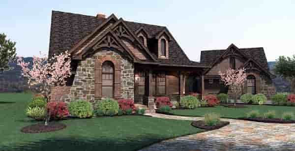 Cottage, Craftsman, Tuscan House Plan 65866 with 3 Beds, 3 Baths, 2 Car Garage Picture 2