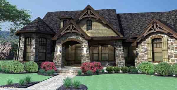 Craftsman, Tuscan House Plan 65888 with 3 Beds, 3 Baths, 2 Car Garage Picture 8