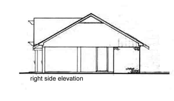 One-Story, Tudor House Plan 65915 with 3 Beds, 1 Car Garage Picture 2
