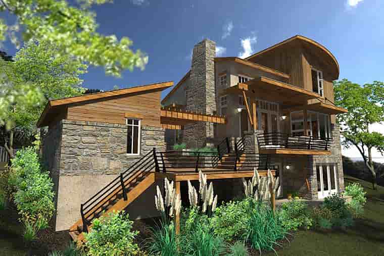 Contemporary, Cottage, Craftsman, Modern, Tuscan House Plan 75140 with 2 Beds, 2 Baths, 1 Car Garage Picture 3