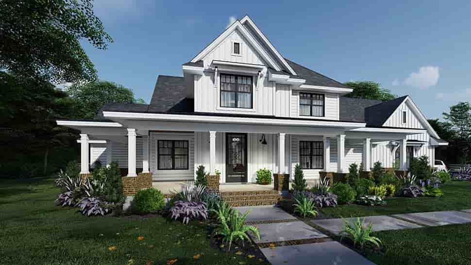 Country, Farmhouse House Plan 75164 with 4 Beds, 4 Baths, 3 Car Garage Picture 1