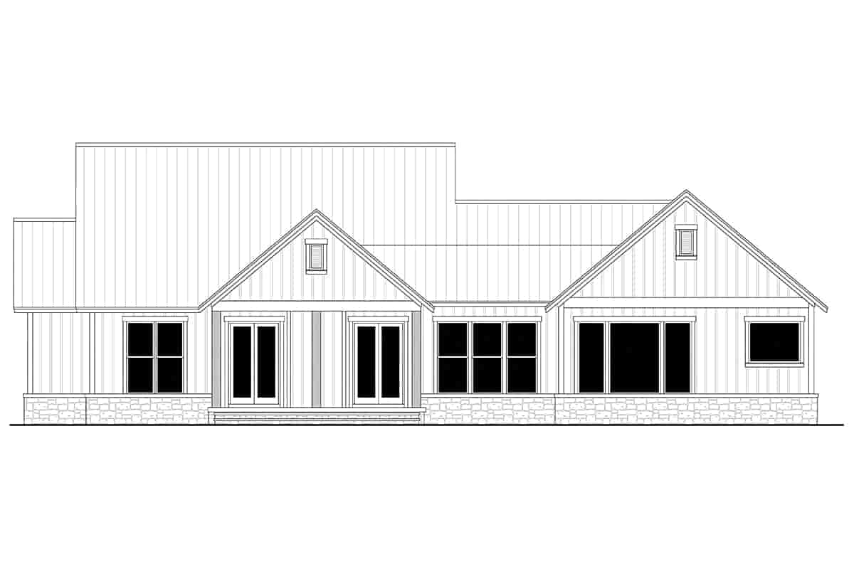Country, Craftsman, Farmhouse, Traditional House Plan 80801 with 3 Beds, 3 Baths, 3 Car Garage Picture 4