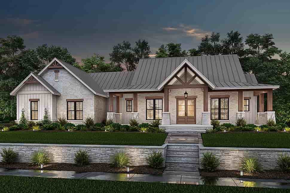 Country, Craftsman, Farmhouse, Traditional House Plan 80801 with 3 Beds, 3 Baths, 3 Car Garage Picture 5