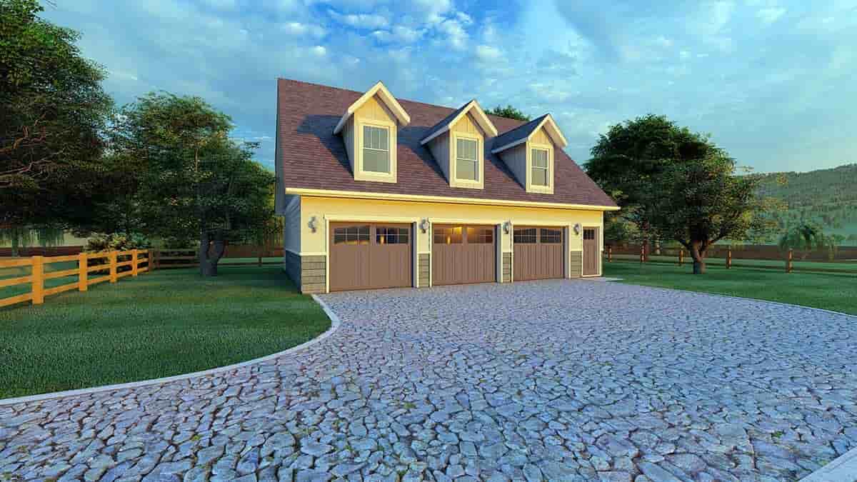 3 Car Garage Apartment Plan 99939 with 2 Beds, 2 Baths Picture 1