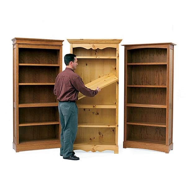 Trio of Bookcases Woodworking Plan - Product Code DP-00301