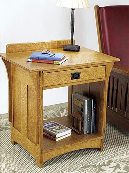 Arts and Crafts Nightstand Woodworking Plan - Product Code DP-00433