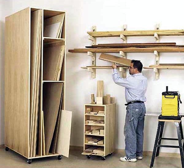 Triple-Threat Storage for Lumber, Scraps, and Sheet Goods Woodworking Plan - Product Code DP-00438