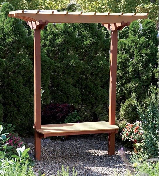 Garden Bench/Trellis Woodworking Plan - Product Code DP-00542
