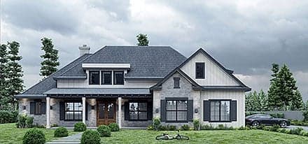 Country, Craftsman, Farmhouse House Plan 101106 with 3 Beds, 4 Baths, 3 Car Garage