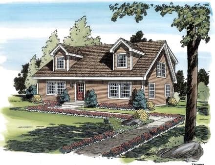 Cape Cod, Coastal, Country, Traditional House Plan 34077 with 4 Beds, 3 Baths