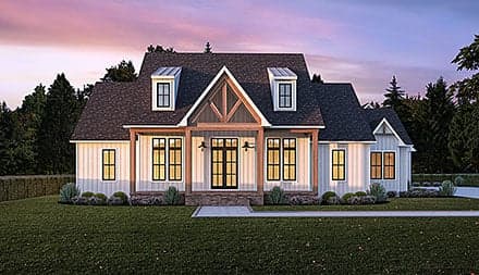 Country, Craftsman, Ranch, Southern House Plan 40381 with 4 Beds, 4 Baths, 3 Car Garage