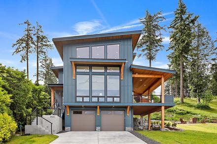 Contemporary, Modern House Plan 40919 with 3 Beds, 3 Baths, 2 Car Garage