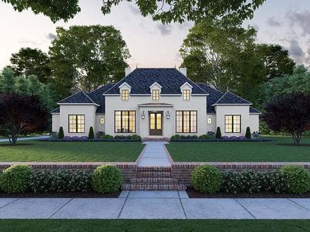 Acadian, Colonial, European, French Country, Southern House Plan 41408 with 4 Beds, 3 Baths, 3 Car Garage