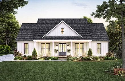 Country, Craftsman, Farmhouse, New American Style House Plan 41438 with 3 Beds, 3 Baths, 2 Car Garage