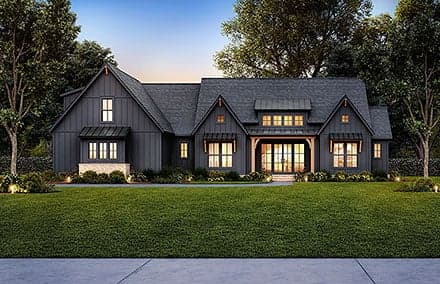 Craftsman, Farmhouse House Plan 41481 with 4 Beds, 4 Baths, 2 Car Garage