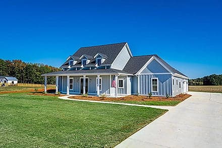 Country, Farmhouse, New American Style House Plan 41494 with 4 Beds, 3 Baths, 3 Car Garage