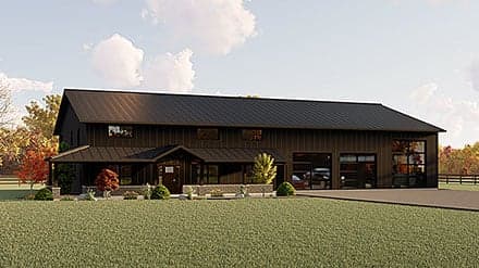 Barndominium House Plan 41839 with 4 Beds, 4 Baths, 4 Car Garage