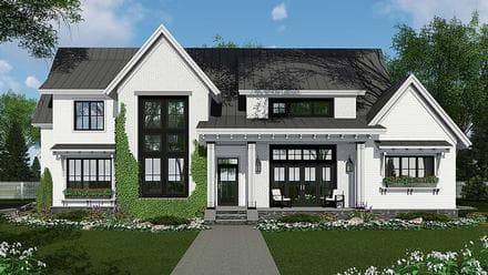 Country, Farmhouse, Traditional House Plan 42690 with 4 Beds, 3 Baths, 2 Car Garage