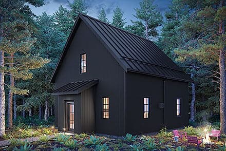 Contemporary House Plan 42929 with 2 Beds, 2 Baths