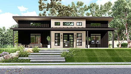 Contemporary, Modern, Ranch House Plan 43947 with 3 Beds, 2 Baths