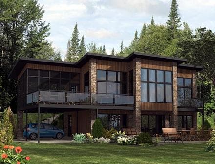 Contemporary, Modern House Plan 50324 with 3 Beds, 2 Baths, 2 Car Garage