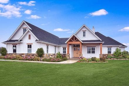 Cottage, Craftsman, Southern House Plan 51978 with 5 Beds, 4 Baths, 3 Car Garage