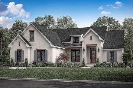Country, European, Traditional House Plan 51986 with 3 Beds, 2 Baths, 2 Car Garage