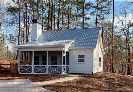 Cabin, Cottage, Country House Plan 52011 with 1 Beds, 1 Baths