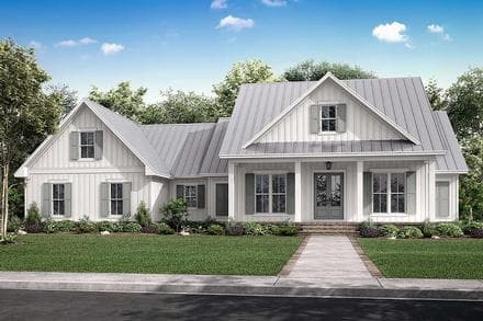 Country, Craftsman, Farmhouse, Southern, Traditional House Plan 56713 with 3 Beds, 3 Baths, 2 Car Garage
