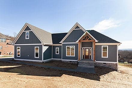 French Country, New American Style, Traditional House Plan 56906 with 3 Beds, 2 Baths, 2 Car Garage