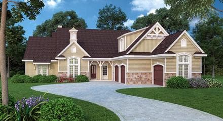 Traditional House Plan 65974 with 4 Beds, 3 Baths, 2 Car Garage