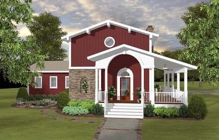 Contemporary, Country House Plan 74870 with 4 Beds, 5 Baths, 2 Car Garage