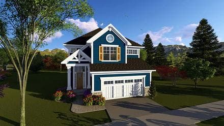 Cottage, Country, Craftsman House Plan 75267 with 3 Beds, 3 Baths, 2 Car Garage