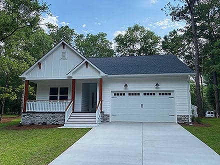 Cottage, Craftsman House Plan 75727 with 3 Beds, 2 Baths, 2 Car Garage