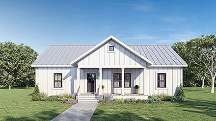 Cottage, Country House Plan 77415 with 3 Beds, 2 Baths
