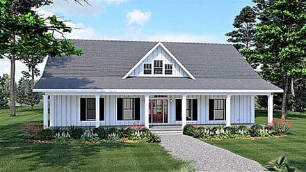 Country, Southern House Plan 77419 with 4 Beds, 3 Baths