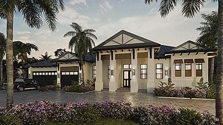 Coastal, Florida House Plan 78130 with 3 Beds, 4 Baths, 3 Car Garage