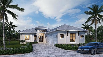 Coastal, Contemporary House Plan 78137 with 3 Beds, 4 Baths, 3 Car Garage