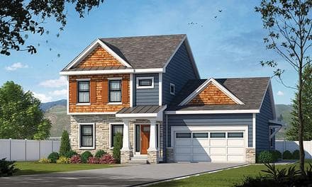 Traditional House Plan 80457 with 4 Beds, 4 Baths, 2 Car Garage