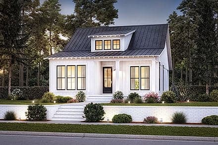 Country, Farmhouse, Traditional House Plan 80854 with 2 Beds, 2 Baths