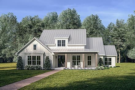 Country, Craftsman, Farmhouse House Plan 80876 with 4 Beds, 4 Baths, 2 Car Garage