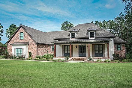 Country, Farmhouse, Traditional House Plan 80879 with 4 Beds, 4 Baths, 3 Car Garage