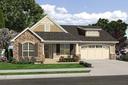 Cottage, Craftsman, French Country, Traditional House Plan 81202 with 3 Beds, 3 Baths, 2 Car Garage