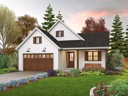 Craftsman, Farmhouse House Plan 81310 with 3 Beds, 2 Baths, 2 Car Garage