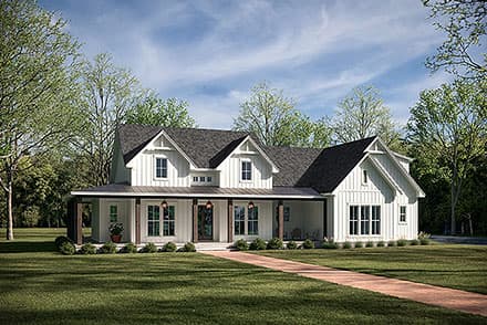 Country, Farmhouse, Southern House Plan 82900 with 3 Beds, 3 Baths, 2 Car Garage